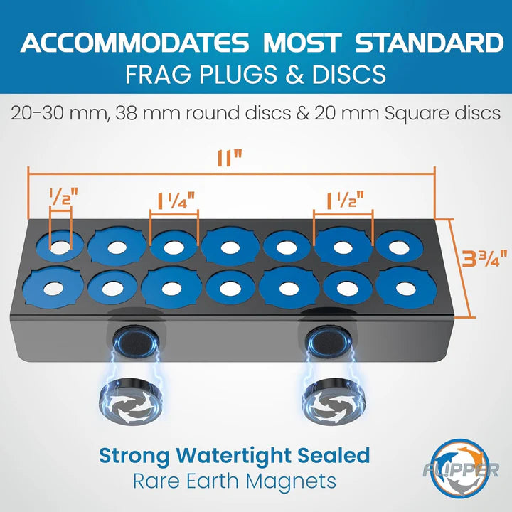 Flipper Frag Rack with Removable Shelf - Holds 14 Frags