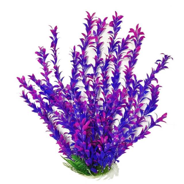 Aquatop Pink & Purple Hygro-Like Aquarium Plant with Weighted Base