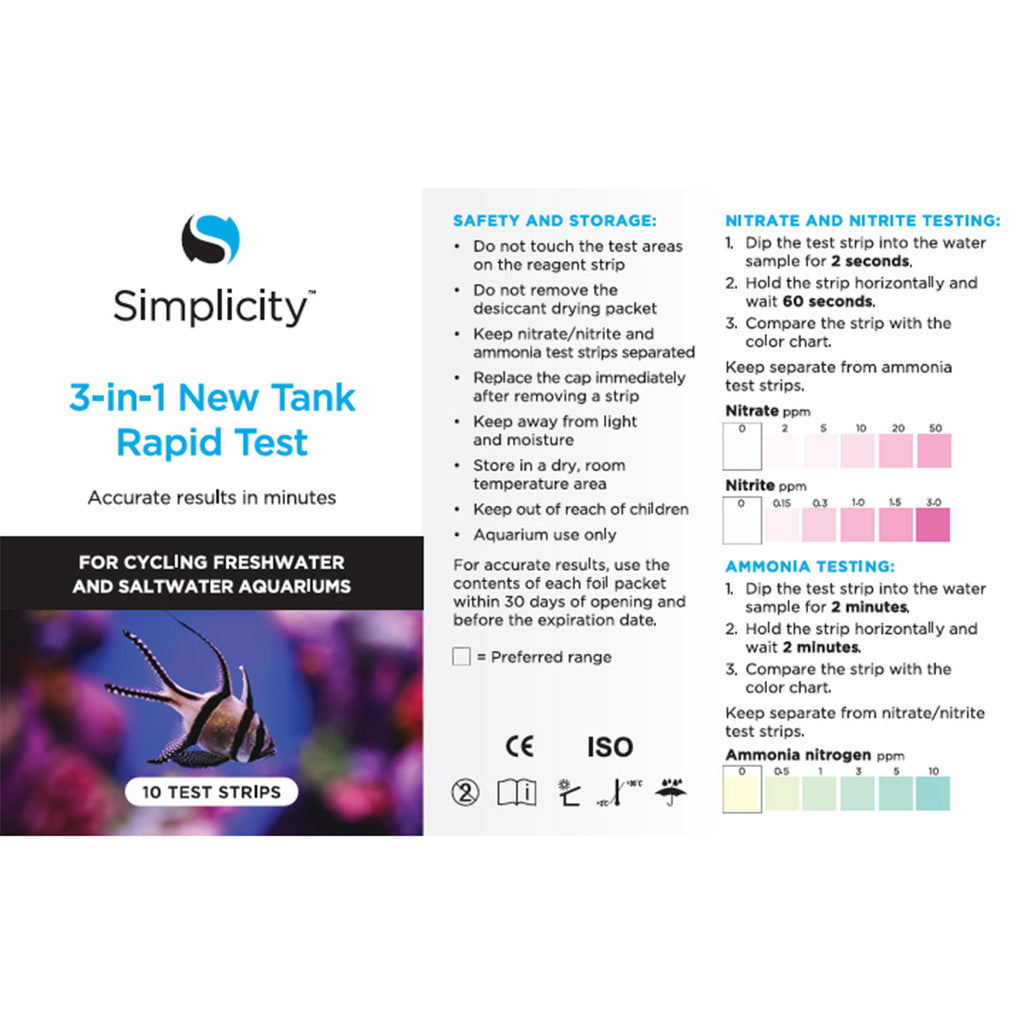 Simplicity 3 in 1 New Tank Rapid Test