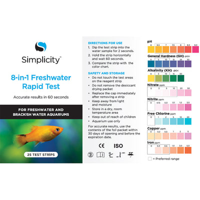 Simplicity 8 in 1 Freshwater Rapid Test 25ct