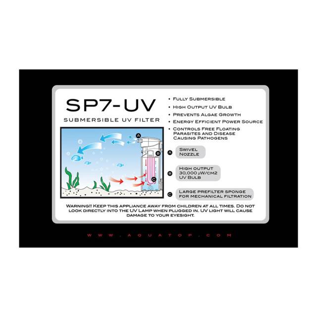 Aquatop Submersible Filter w/ 7W UV