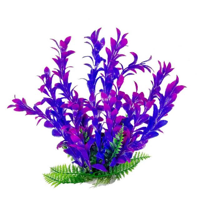 Aquatop Pink & Purple Hygro-Like Aquarium Plant with Weighted Base