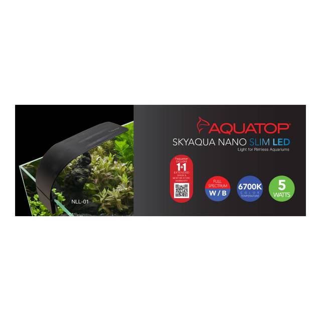 SkyAqua Nano Slim LED Light for Rimless Aquariums 5W