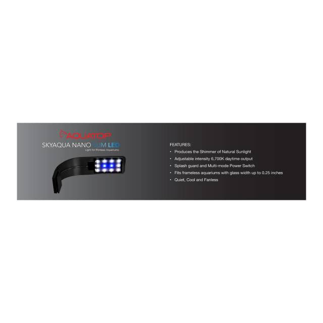 SkyAqua Nano Slim LED Light for Rimless Aquariums 5W