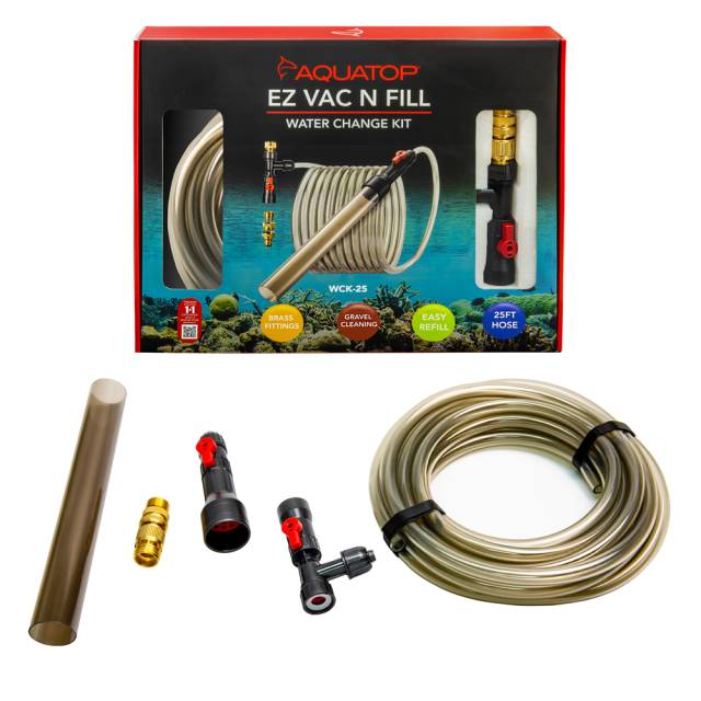 AQUATOP EZ Vac-N-Fill 25Ft Aquarium Vacuum and Refill Kit
